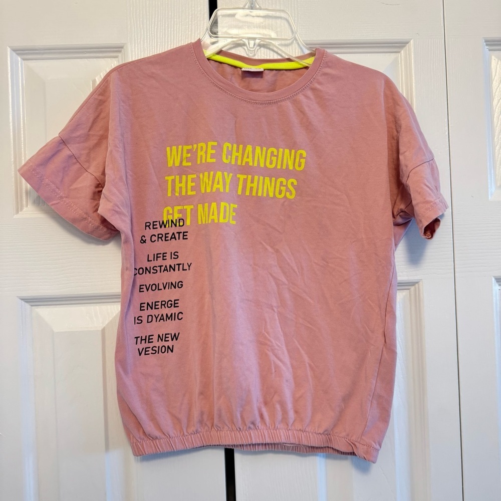 Lily Kids Pink Graphic T-Shirt, Size 11 years old